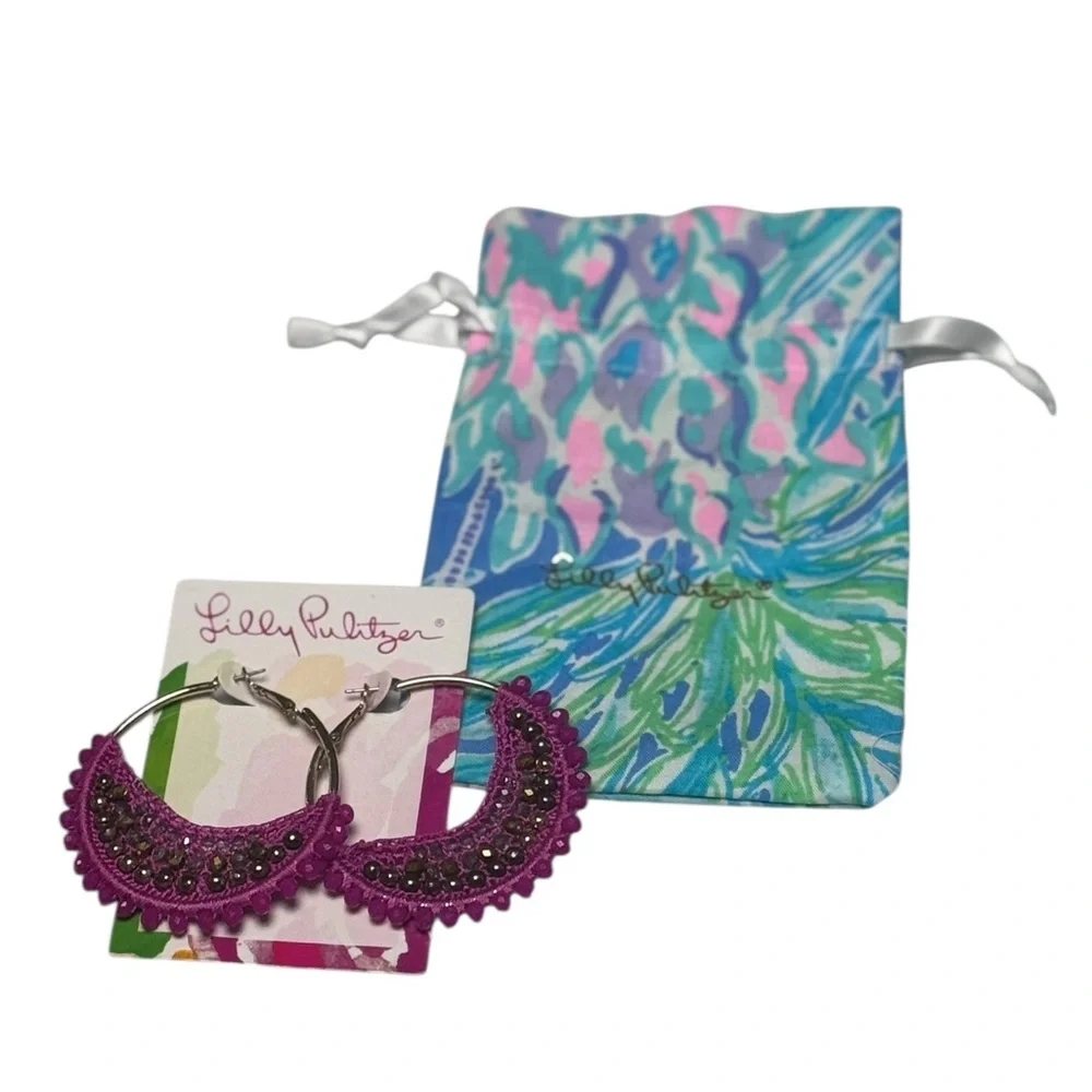 Lilly Pulitzer Bougainvillea Embellished Earrings